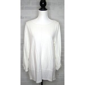 Talbots Sweater Women Size 1X‎ Knit Cream White 100% Cotton